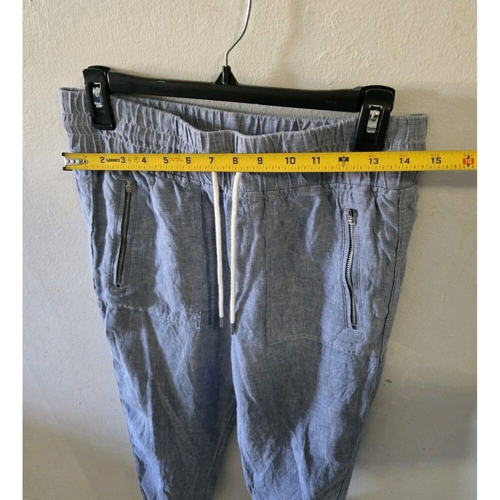 Athleta Women's Cabo Chambray Linen Jogger Pant Size 4 Blue - Picture 7 of 11